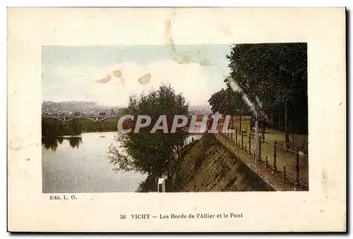 Cartes postales Vichy Les Bords de l&#39Allier et le Pont