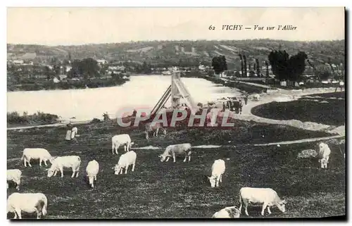 Cartes postales Vichy Vue sur l&#39Allier Boeufs Vaches