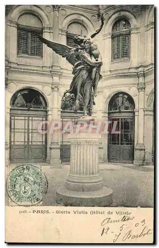 Cartes postales Paris Gloria Victis Hotel de ville