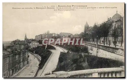 Cartes postales Angouleme Pittoresque Dominant ces rotondes le Rempart Desaix