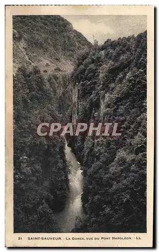 Ansichtskarte AK Saint Sauveur La Gorge Vue Du Pont Napoleon