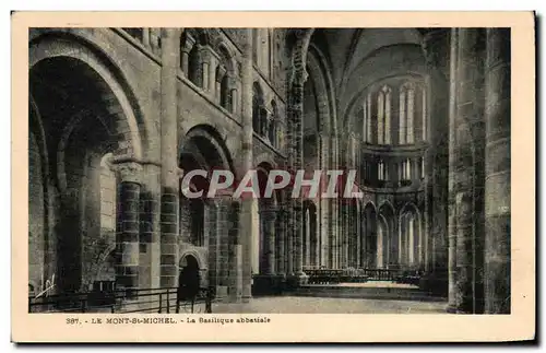 Cartes postales Le Mont St Michel La Basilique abbatiale