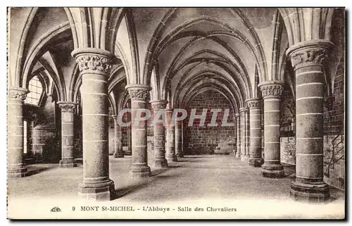 Cartes postales Mont St Michel L&#39Abbaye Salle des Chevaliers