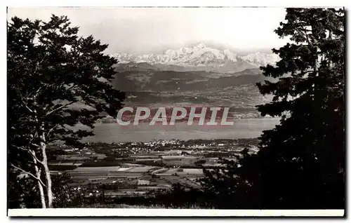 Ansichtskarte AK Le Lac Leman Et Le Mont Blanc Vus Du Col De La Faucille