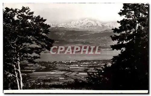 Cartes postales Le Lac Leman Et Le Mont Blanc Vus Du Col De La Faucille