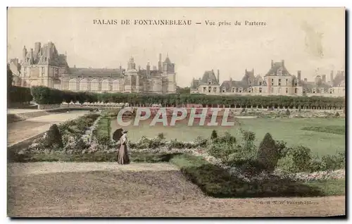 Ansichtskarte AK Palais De Fontainebleau Vue Prise du Parterre