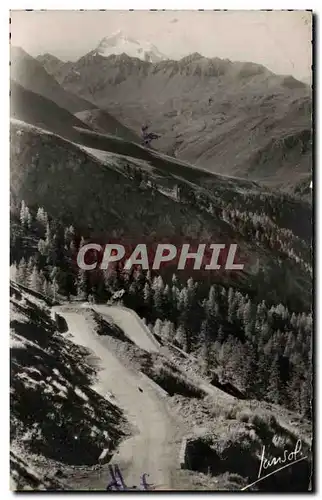 Cartes postales Le Col De L&#39Iseran La plus Raute Route d&#39Europe Les lacets et la Crande Motte