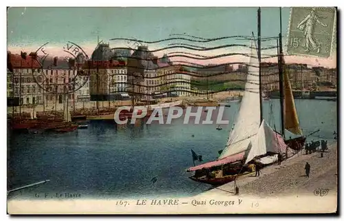 Cartes postales Le Havre Quai Georges V Bateau