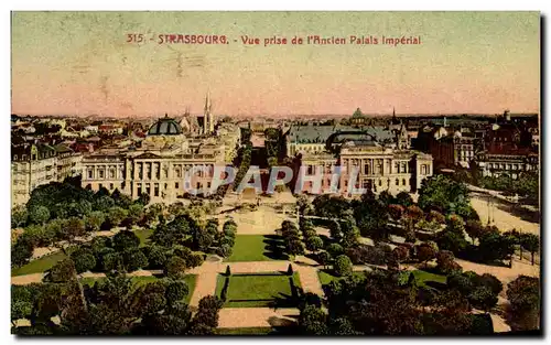 Ansichtskarte AK Strasbourg Vue Prise De l&#39ancien Palais Imperial