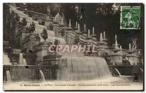 Cartes postales Saint Cloud Le Parc La Grande Cascade Partie Superieure Les Grandes Eaux