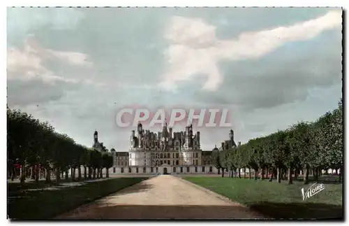 Moderne Karte Chambord La Facade Sud Du Chateau