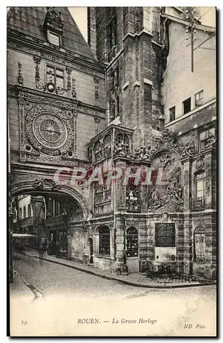 Cartes postales Rouen La Grosse Horloge