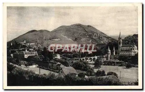 Ansichtskarte AK Lourdes La Basilique Et Le Chateau Fort