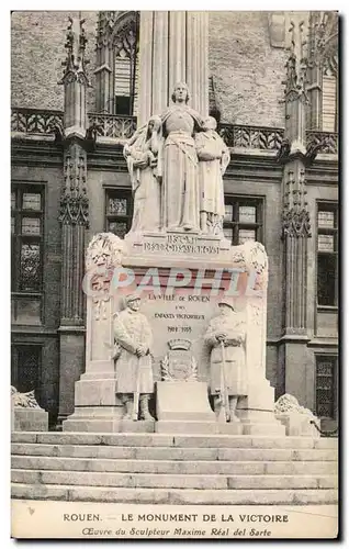 Cartes postales Rouen Le Monument De La Victoire Militaria