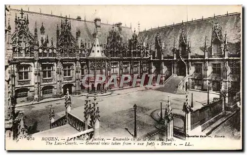 Cartes postales Rouen Le Palais de Justice Ensemble vu de la Rue aux Juifs