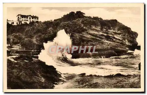 Cartes postales Biarritz L&#39Attalaye un jour de tempete