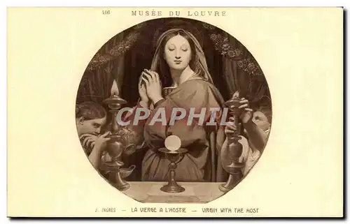 Cartes postales Musee Du Louvre La Vierge A L&#39Hostie Paris