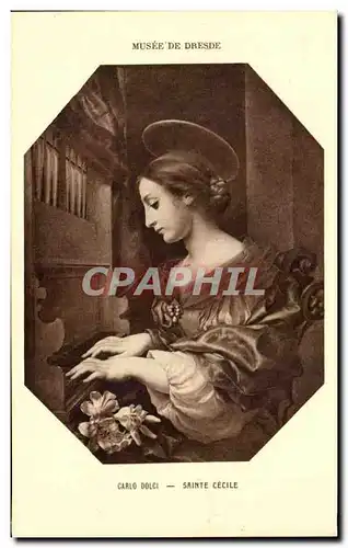 Cartes postales Musee De Dresde Carlo Dolci Sainte Cecile