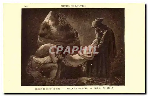 Cartes postales Musee Du Louvre Girodet De Roucy Trioson Atala Au Tombeau Paris