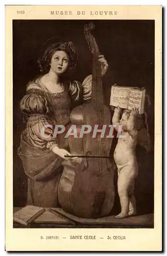 Cartes postales Sainte Cecile St Cecilia Zampieri Violoncelle