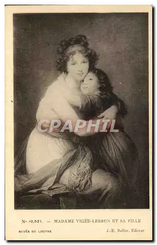 Cartes postales Madame Vigee Lebrun Et Sa Fille Musee Du Louvre Paris