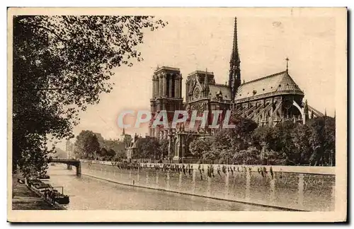 Ansichtskarte AK Paris Notre Dame et le Square de I&#39Archeveche