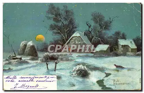 Cartes postales Fantaisie Paysage dans la neige