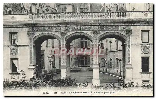 Cartes postales Pau Le Chateau Henri IV Entree Principale