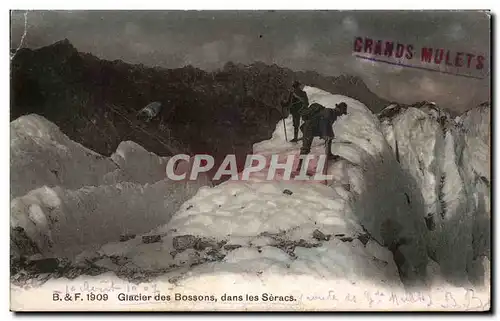 Cartes postales Glacier des Bossons dans les Seracs Alpinisme suisse