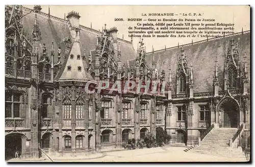 Cartes postales Rouen Cour Et Escalier du Palais de Justice