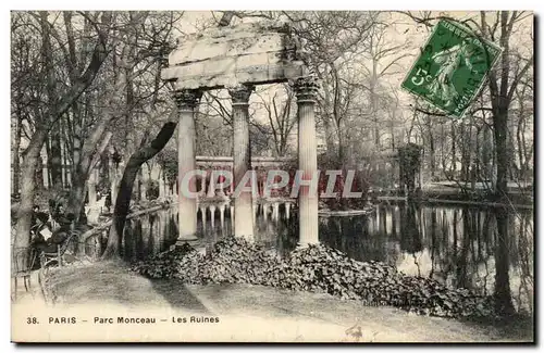 Cartes postales Paris Parc Moneau Les Ruines