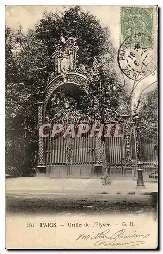 Cartes postales Paris Grille de l&#39Elysee