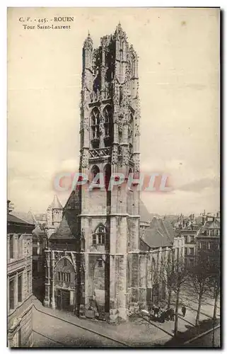 Cartes postales Rouen Tour Saint Laurent