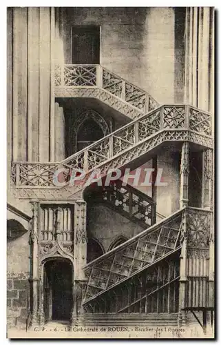 Cartes postales La Cathedrale de Rouen Escalier des Libraires