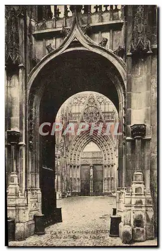 Cartes postales La Cathedrale de Rouen Entree de la Tour des Libraries