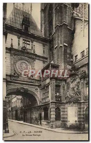 Cartes postales Rouen La grosse Horloge