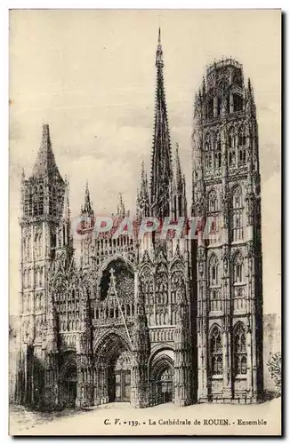 Cartes postales La Cathedrale de Rouen Ensemble