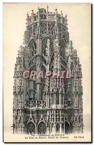 Ansichtskarte AK Cathedrale de Rouen La Tour de Beurre Detail du Sommet