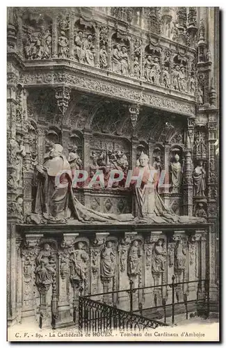 Cartes postales La Catherale De Rouen Tombeau Des Cardinaux D&#39Amboise