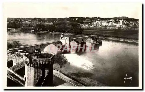 Ansichtskarte AK Avignon Le Pont St Benezet Vu Du Rocher Du Dom