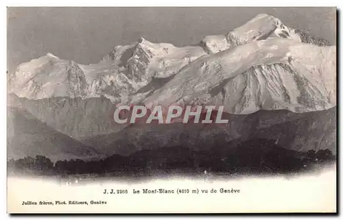 Cartes postales Le Mont Blanc Vu De Geneve Suisse