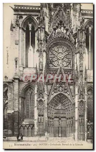 Cartes postales Rouen Cathedrale Portail de la Calende