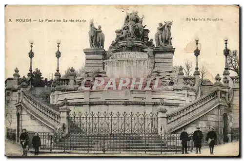 Cartes postales Rouen La Fontaine Sainte Marie Enfants