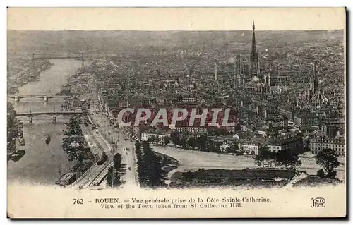 Ansichtskarte AK Rouen Vue Generale prise de la Cote Sainte Catherine