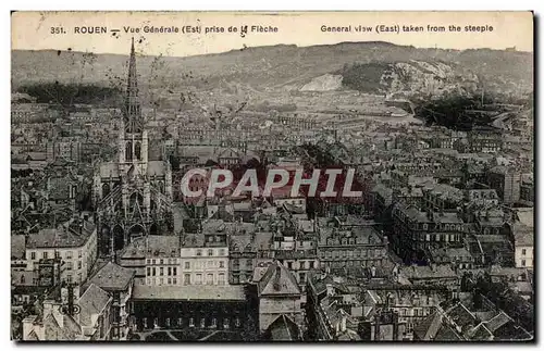 Cartes postales Rouen Vue Generale prise de la Fleche