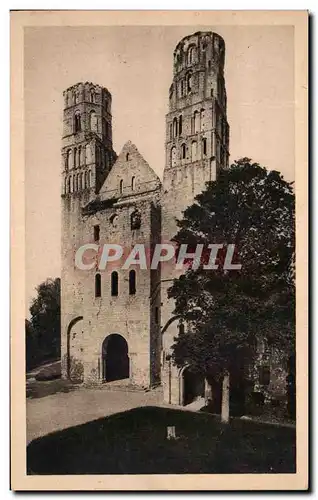 Ansichtskarte AK Ruines De L&#39Abbaye De Jumieges Les Deux Tours De L&#39Eglise