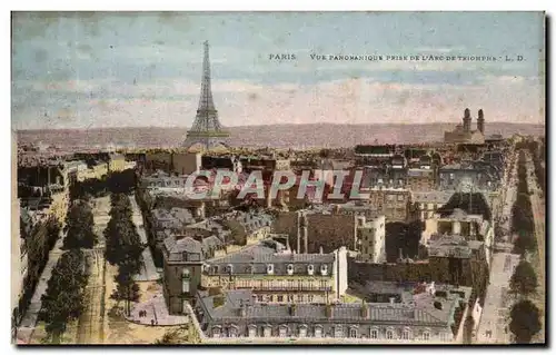 Ansichtskarte AK Paris Vue Panoramique Prise De l&#39Arc de Triomphe Tour Eiffel