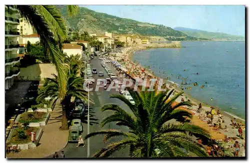 Cartes postales moderne Menton La Promenade Et La Plage