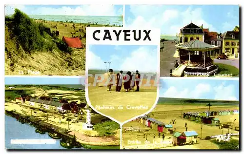 Moderne Karte Cayeux Sur Mer Pecheurs de crevettes Place Courbet Plage