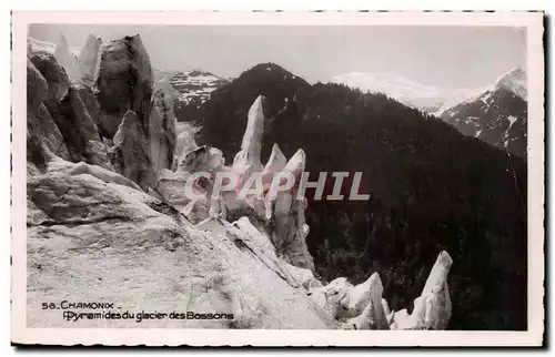 Cartes postales Chamonix Pyramides du glacer des Bossons
